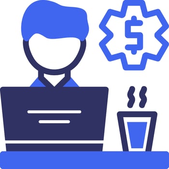 Freelance gig Solid Two Color Icon vector