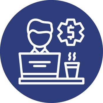 Freelance gig Outline Circle Icon vector