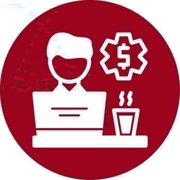 Freelance gig Glyph Circle Icon vector