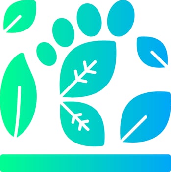Carbon footprint Solid Multi Gradient Icon vector