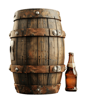 AI generated illustration of beer barrel for celebrate st patrick day ai generated png