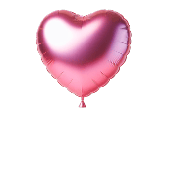 AI generated A shiny, pink heart balloon for party and celebration png