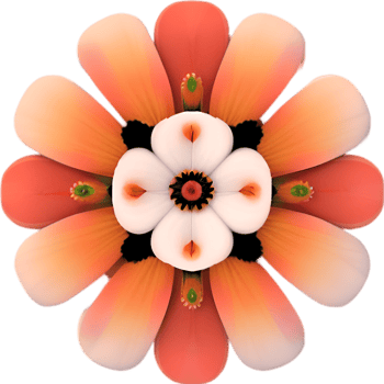 AI generated Flower icon, close-up of a cute colorful flower icon. png