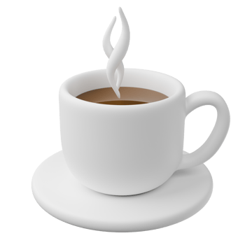 Hot coffe cup 3d render png