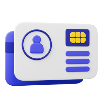 Contact card 3d render png