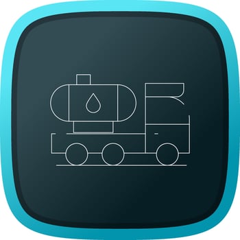 Tanker Truck Creative Icon Design vector