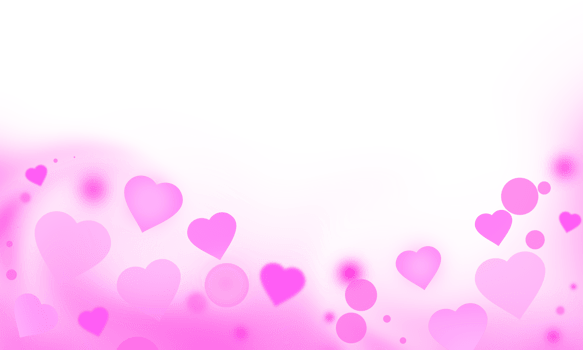 pink cloudy dust with hearts and bokeh effect png