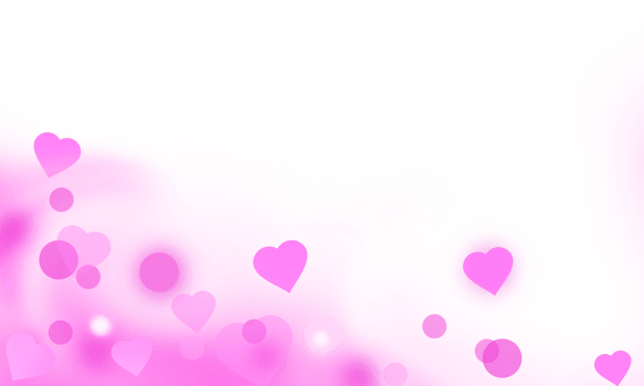 pink cloudy dust with hearts and bokeh effect png