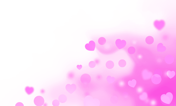 pink cloudy dust with hearts and bokeh effect png