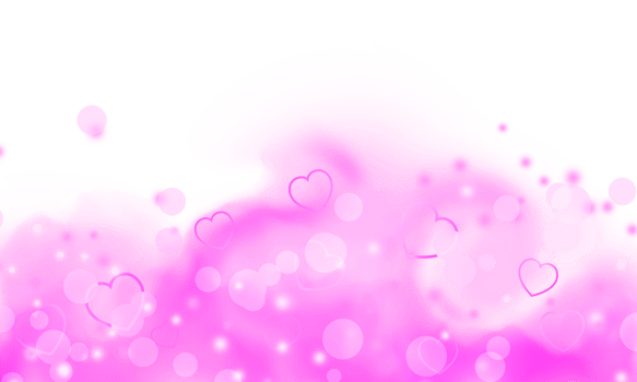 pink cloudy dust with hearts and bokeh effect png