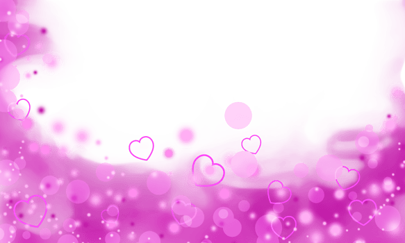 pink cloudy dust with hearts and bokeh effect png
