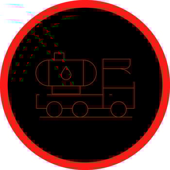 Tanker Truck Creative Icon Design vector