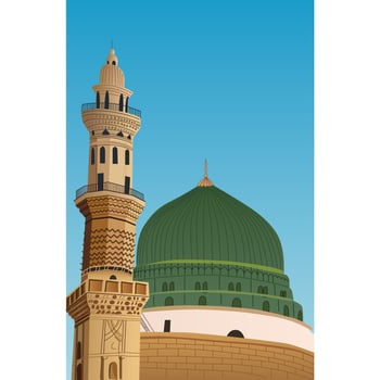 Vector Illustration of Mawlid al Nabi or al Mawlid al Nabawi