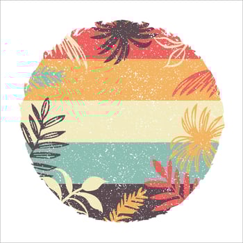 summer vintage nature grunge textured illustration vector