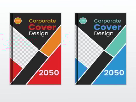 Book cover template design illustration vector