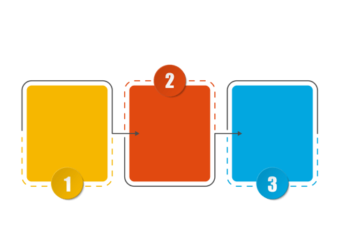 Infographic process design 3 options or steps. png
