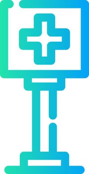 Healthcare Sign Board Creative Icon Design vector