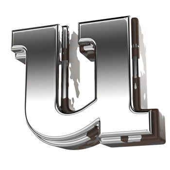 Silver Letter u Small 3d Rendering png