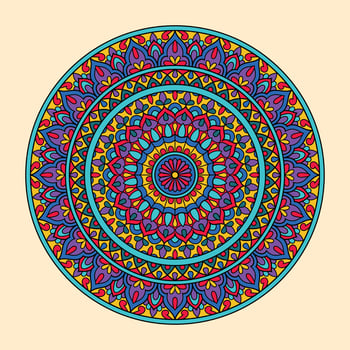 Flower Mandala. Vintage decorative elements. Oriental pattern, vector illustration. Islam, Arabic, Indian, moroccan,spain, turkish, pakistan, chinese, mystic, ottoman motifs.