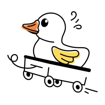 Funny Duck Doodles vector