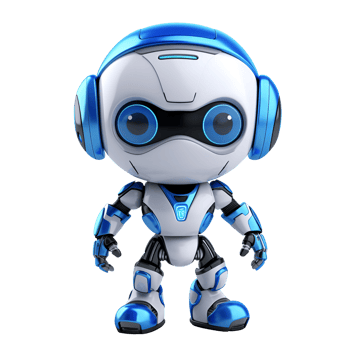 AI generated 3D Cartoon Robot Cute Robot AI Robot Logo Illustration No Background png