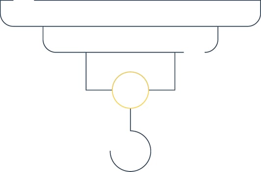 Crane Creative Icon Design vector