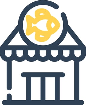 Fishing Gear Shop Creative Icon Design vector
