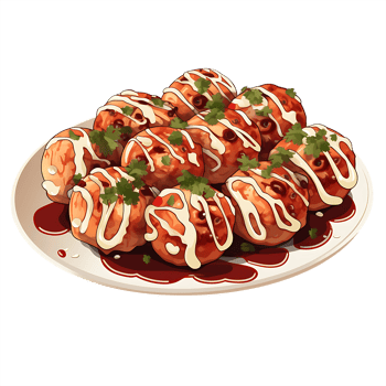 AI generated Clean Takoyaki Cutout, Ensuring a Polished and Appetizing Appearance in Culinary Graphics png