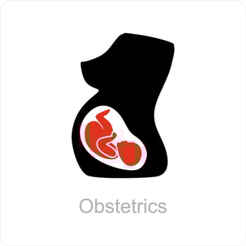 postnatal care and medical icon concept vector