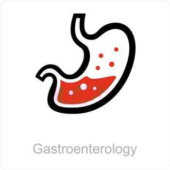 Gastroenterology and liver icon concept vector