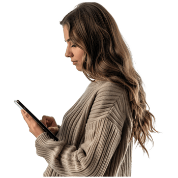 AI generated Side view of spain model with tablet png