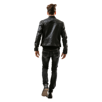AI generated Back view of fashion man png