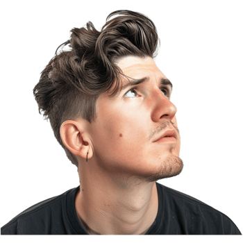 AI generated Man with pretty hair style png