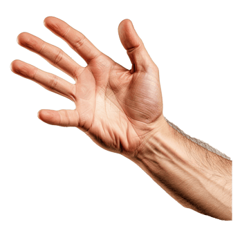 AI generated Man's hand png