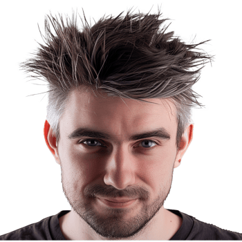 AI generated Man with a cool hair style png
