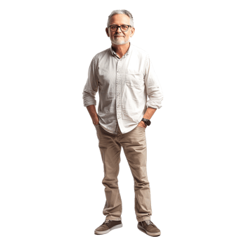 AI generated Portrait of mature man png