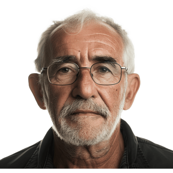 AI generated Old man portrait png