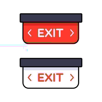 Vector Flat Design Exit Signs