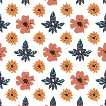 AI generated flower pattern tile png