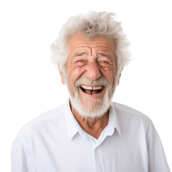 AI generated Old man portrait clip art png