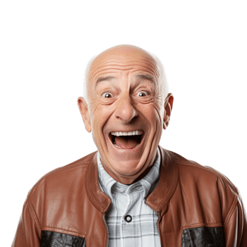 AI generated Old man portrait clip art png