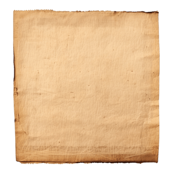 AI generated Old worn paper sheet clip art png