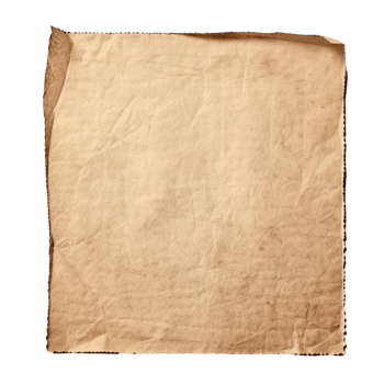 AI generated Old worn paper sheet clip art png