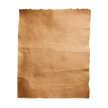 AI generated Old worn paper sheet clip art png