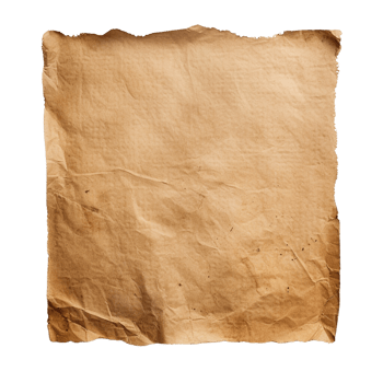 AI generated Old worn paper sheet clip art png