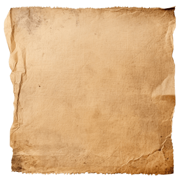 AI generated Old worn paper sheet clip art png