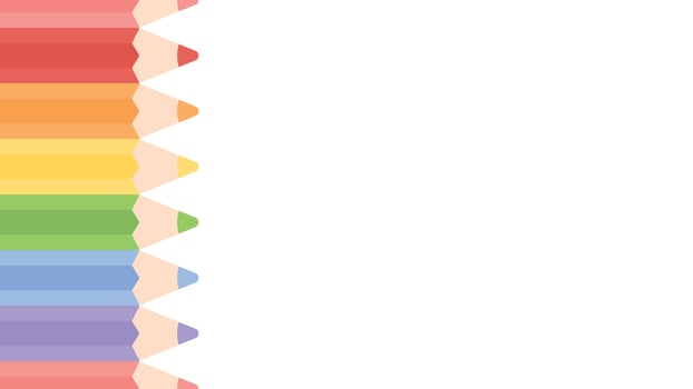 Cute pastel colored pencils bottom border seamless pattern background. Flat vector illustration. Back to school concept.
