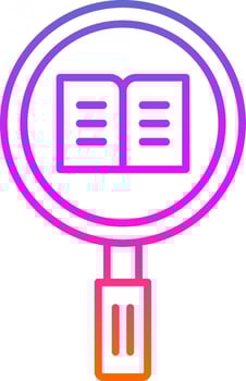 Research Line Gradient Icon vector