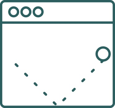 Bounce Rate Line Gradient Icon vector