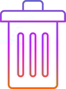 Trash Line Gradient Icon vector